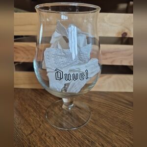Duvel Beer Glass Black Lettering, Rare